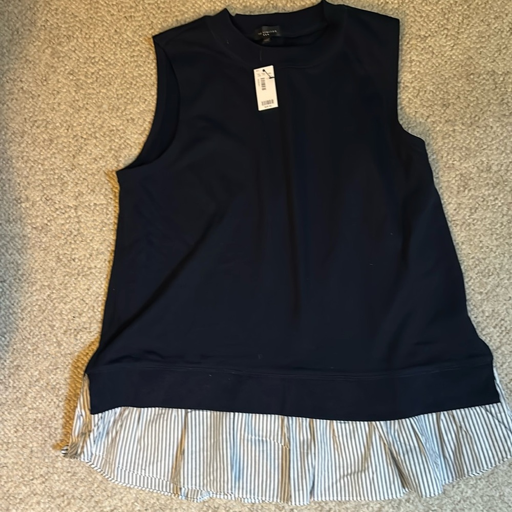 Faux layer sleeveless sweater - L - BNWT